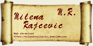 Milena Rajčević vizit kartica